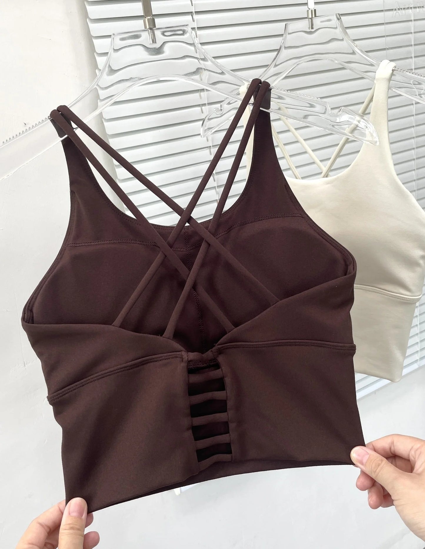 Padded Cross Strap Sports Bra Longline Yoga Vest - Summer 2026
