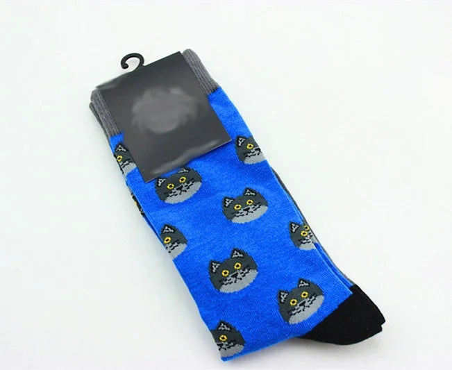 Fun Animal Print Crew Socks - Novelty Cotton Socks for Men & Women