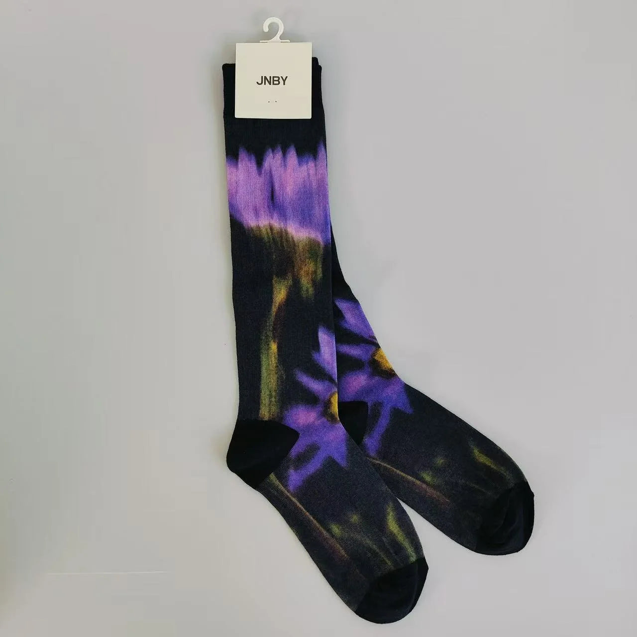 Vintage Jacquard Mid-Calf Socks for Women - Retro Patterned Crew Socks