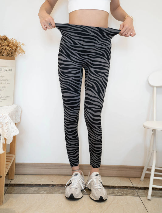 Daimu LIve High Waist Women's  Zebra Leggings Stretch Yoga Pants Tights Push Up Fitness Running Sportswear Zebra Yoga Pants