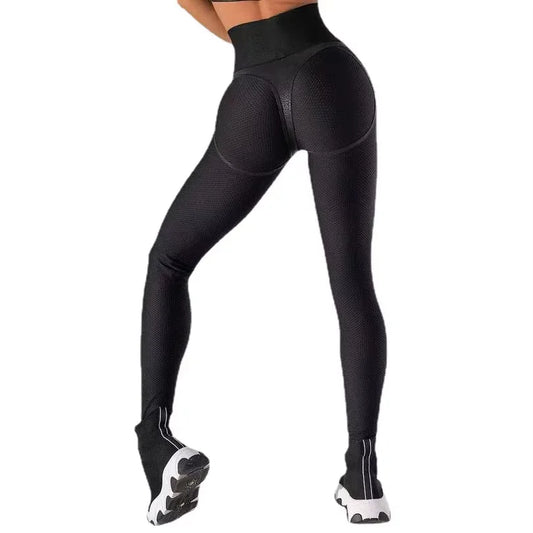 High Waist Snake Print Butt Lifting Leggings Black Yoga Gym Tights