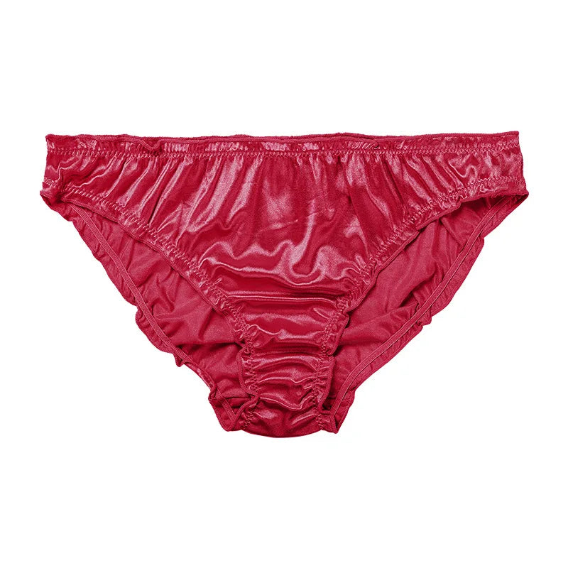 Satin Low-Waist Briefs for Women - Super Stretch Breathable Panties