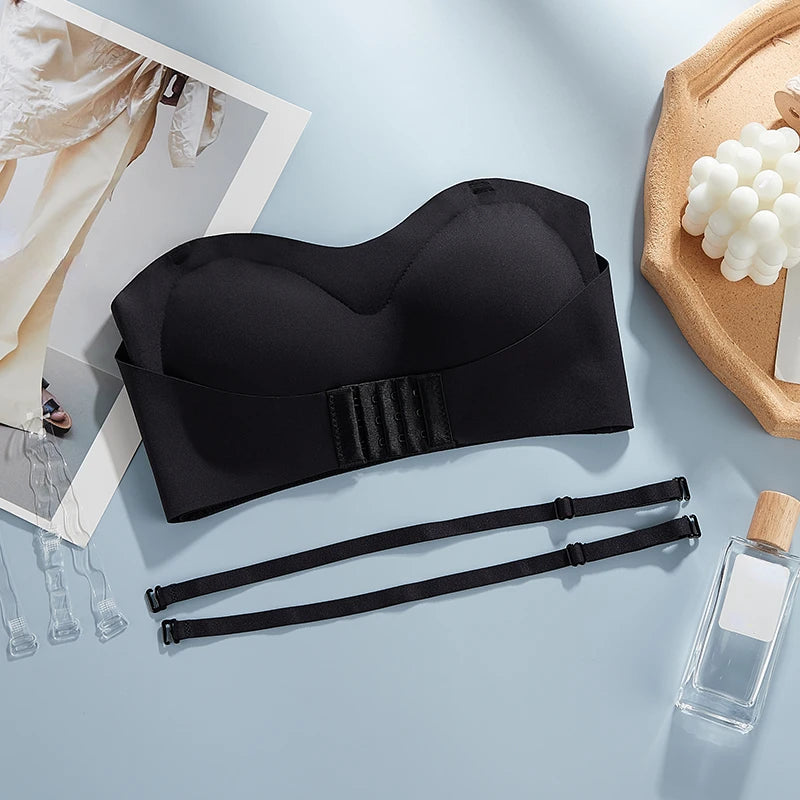 Women Strapless Bra Seamless Tube Tops Breathable Wireless Wedding Brassiere Push Up Bras Sexy Female Lingerie Invisible