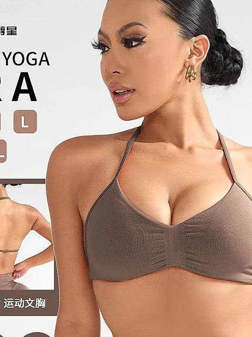 Elegant Back Strap Sports Bra - Ultra Supportive Yoga Top