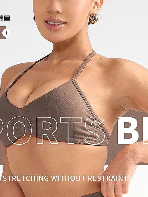 Elegant Back Strap Sports Bra - Ultra Supportive Yoga Top