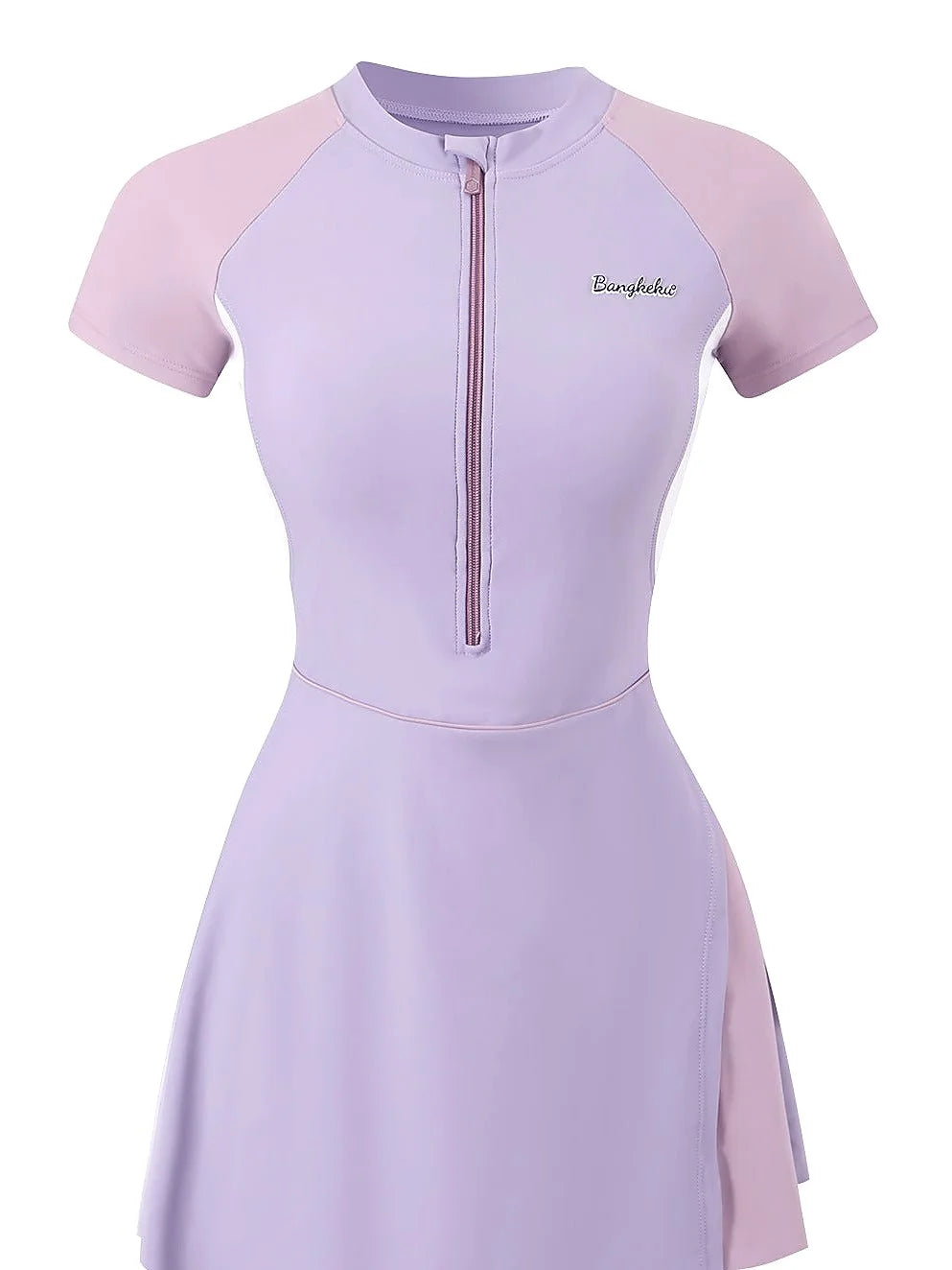 High-waisted sporty skirt two-piece swimsuit - tummy control & slimming effect