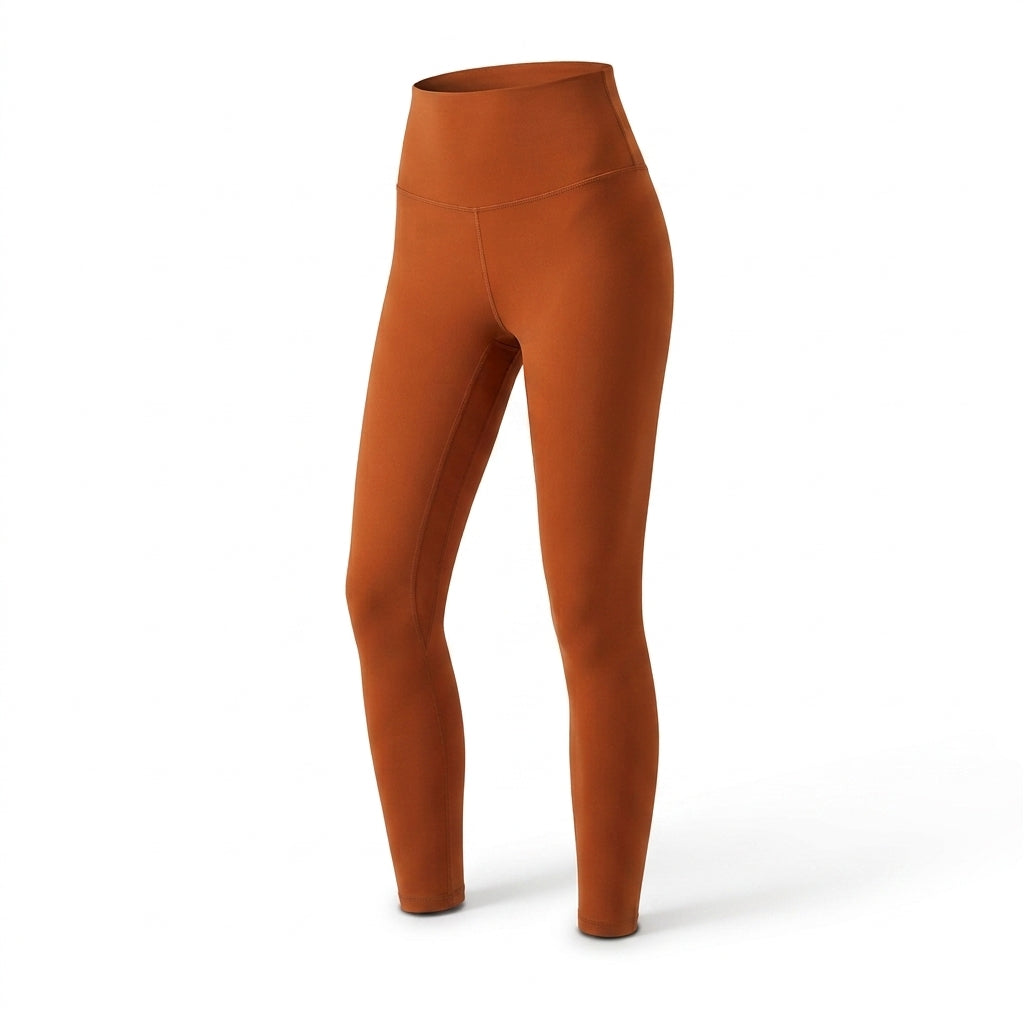 Brushed Nylon High-Waist Yoga Leggings Peach-Lift Pocket