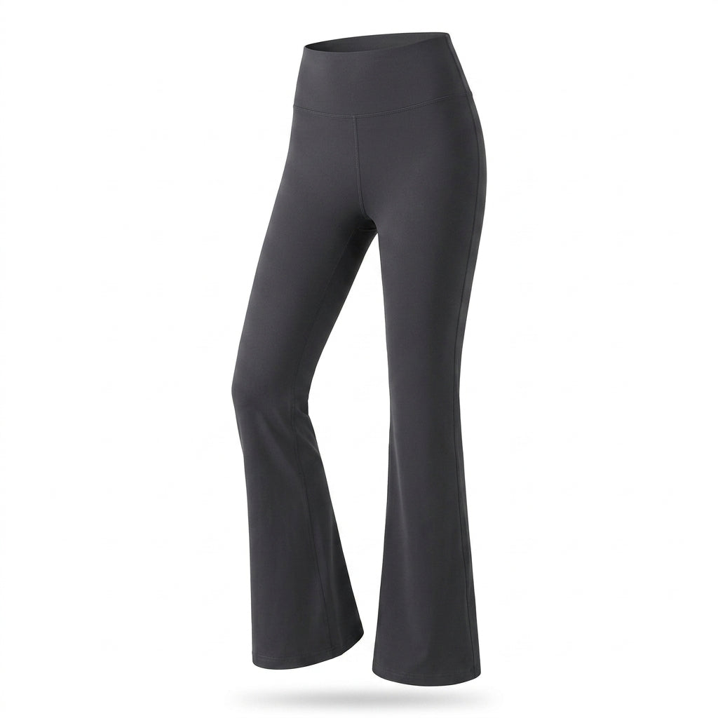 High-Waist Micro-Flare Yoga Pants Nylon-Lycra Hip-Lift