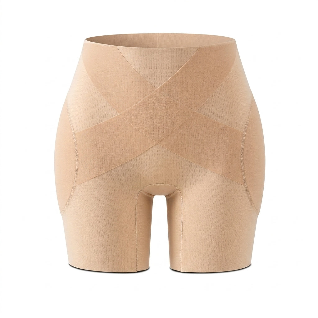 High-Waist 3D Hip Pad Shapewear Shorts Tummy Control
