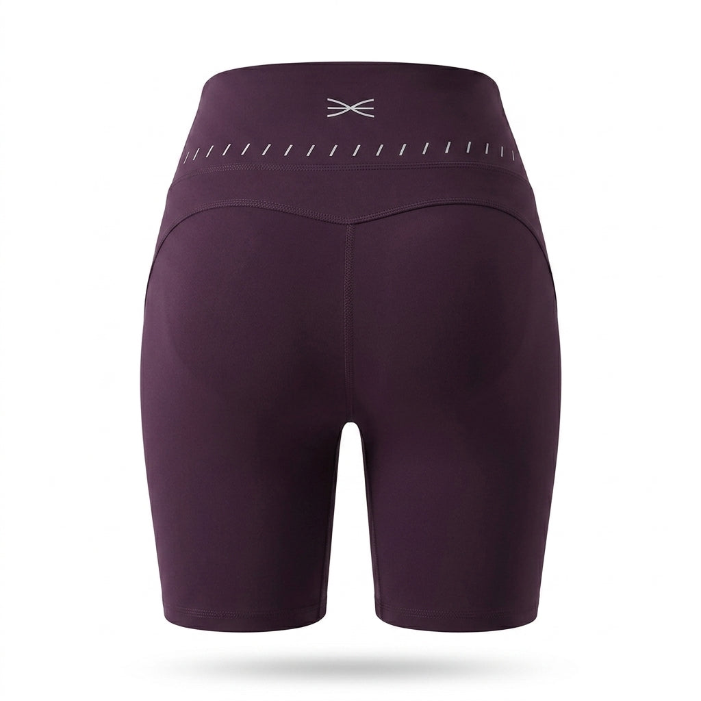 High-Waist Peach Butt Lift Quarter Sports Shorts Reflective