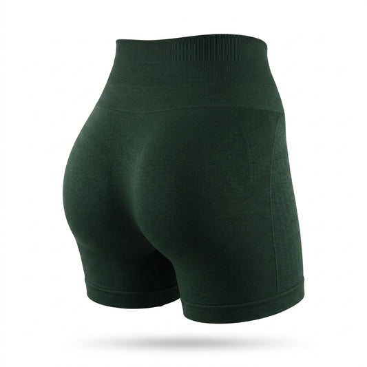 High-Waisted Textured Jacquard Butt-Lifting Yoga Shorts